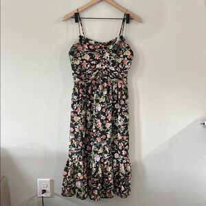 Forever 21 Pink and White Spaghetti Strap Sundress